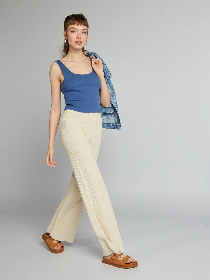 Débardeur cropped bleu