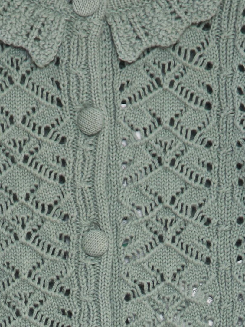 Gilet en crochet   VERT