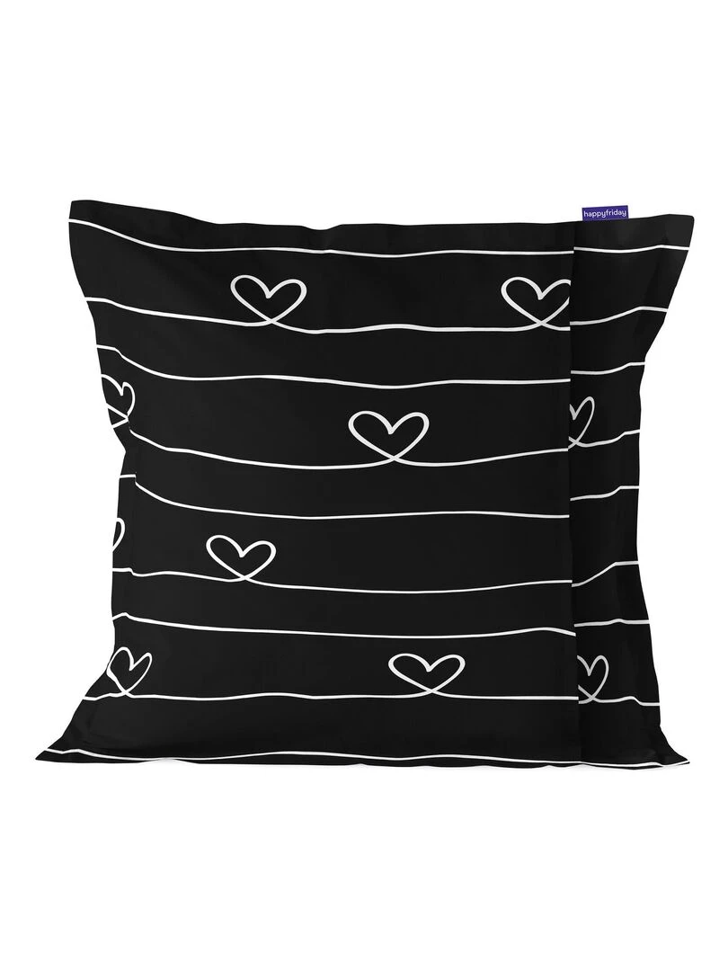 Housse de coussin My love "Happyfriday" Blanc