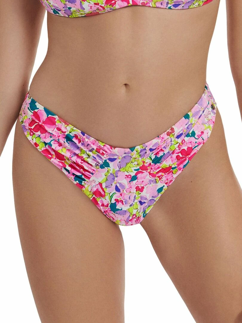 Bas maillot slip de bain échancré taille basse Napoli Rose
