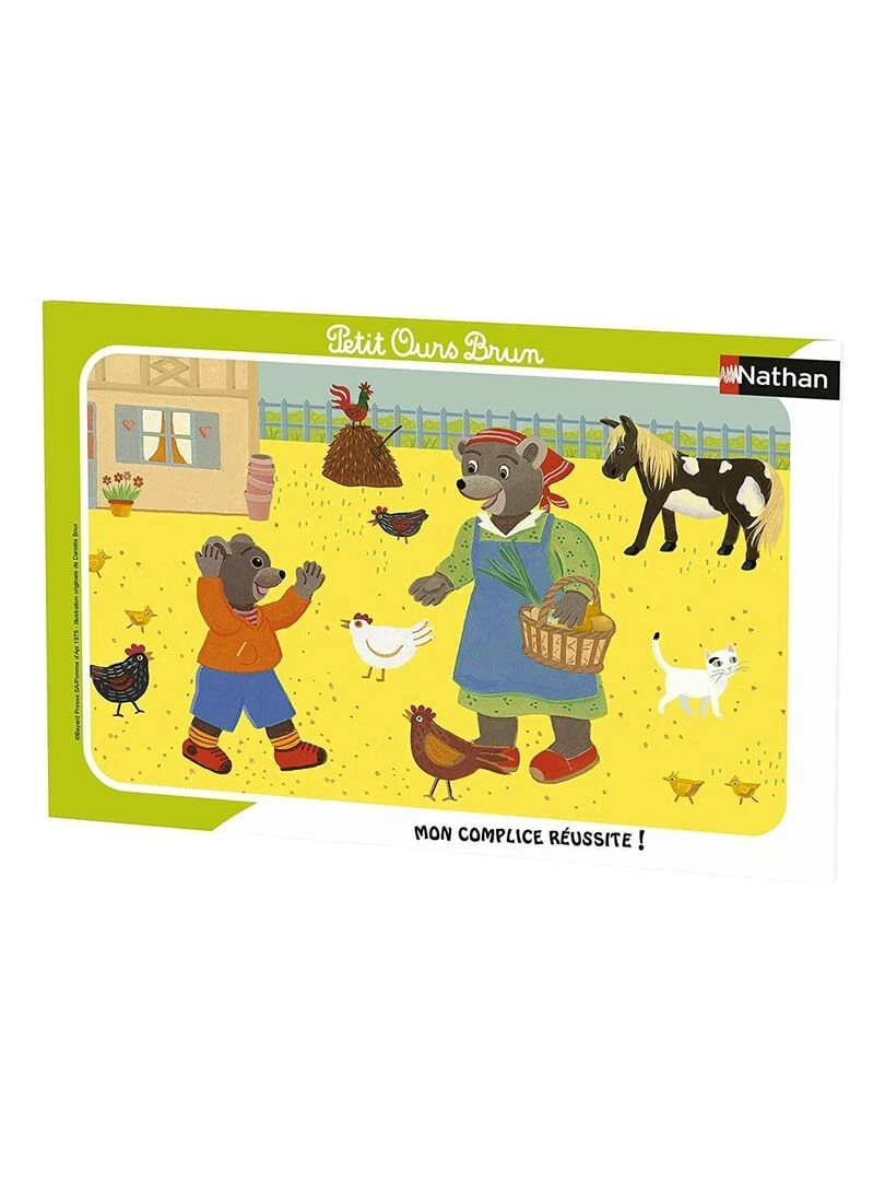 Puzzle Cadre 15 pièces : Petit Ours Brun à la ferme N/A