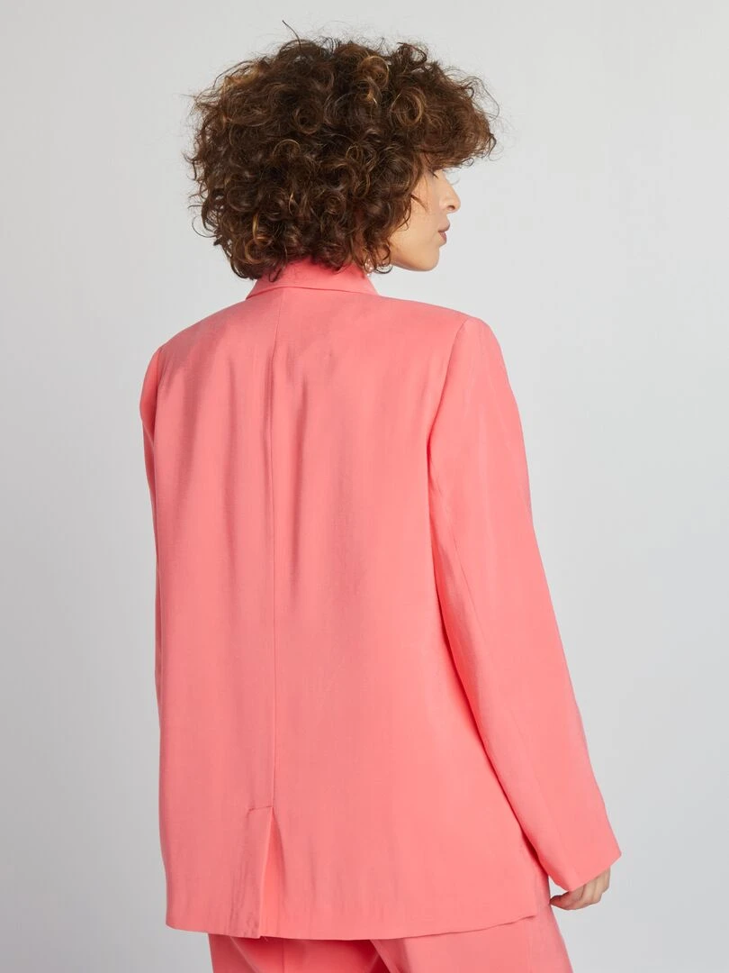 Veste de tailleur longue   Rose