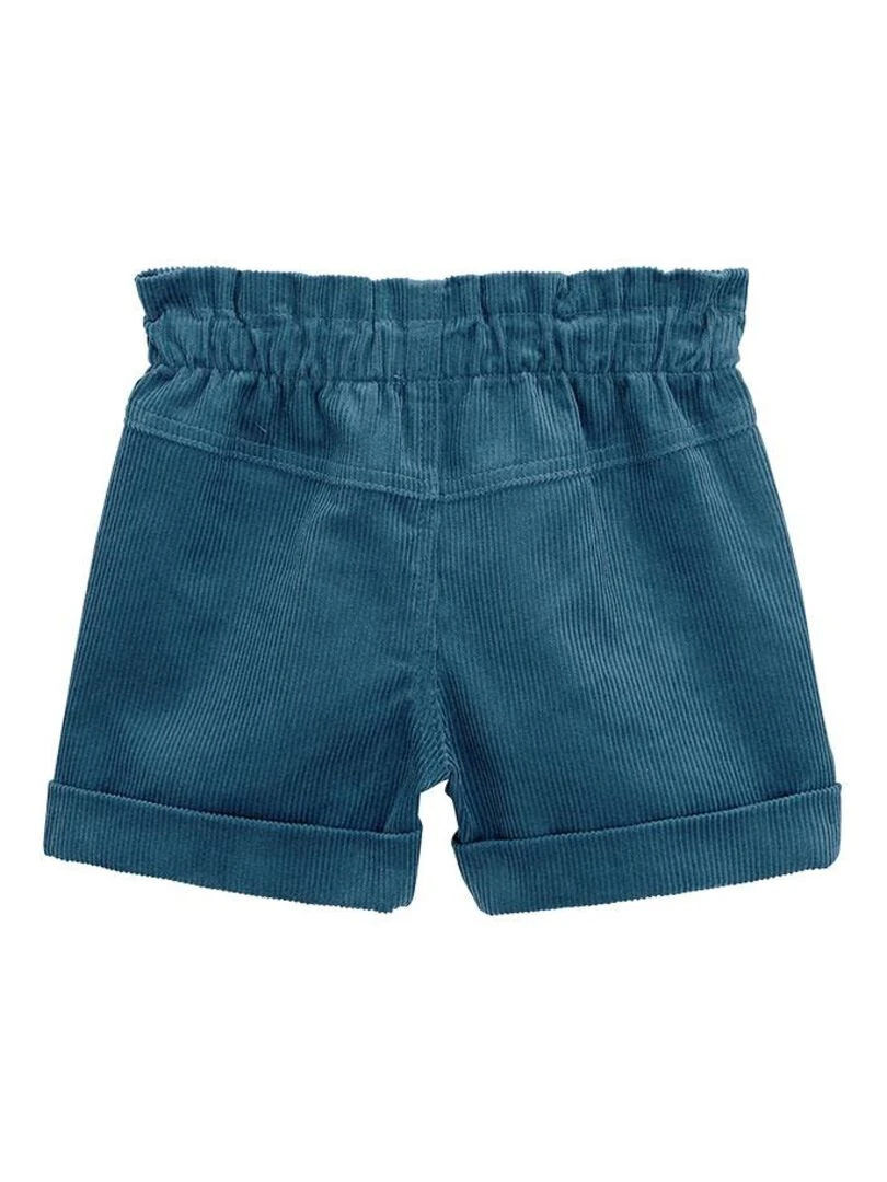 Short bébé en velours côtelé Népal Bleu