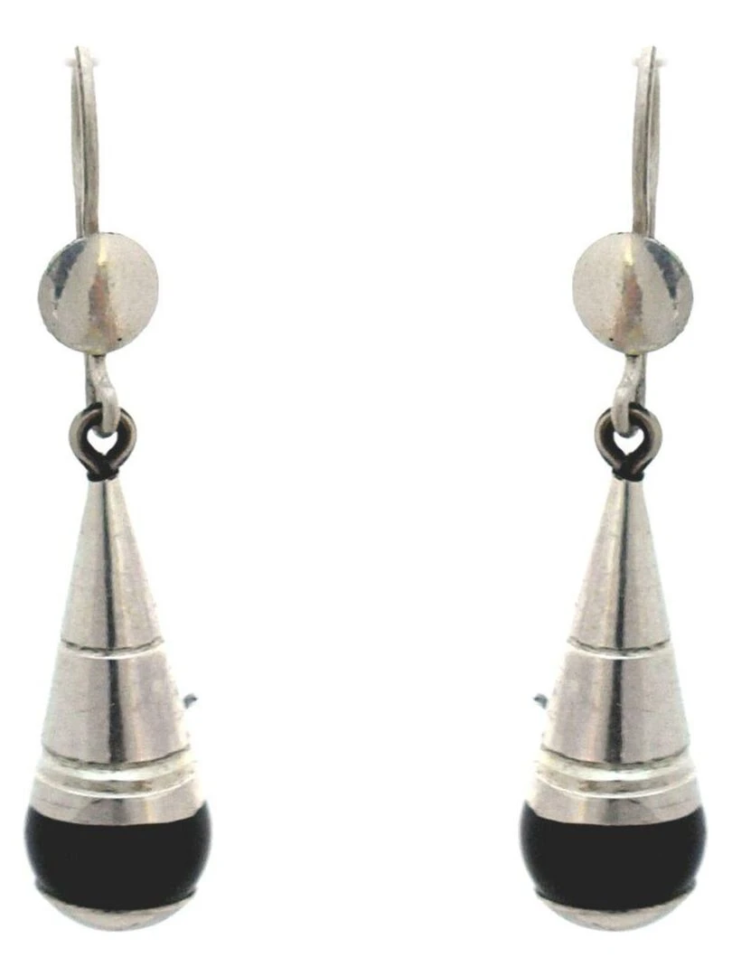 boucles d'oreilles touareg argent onyx Noir