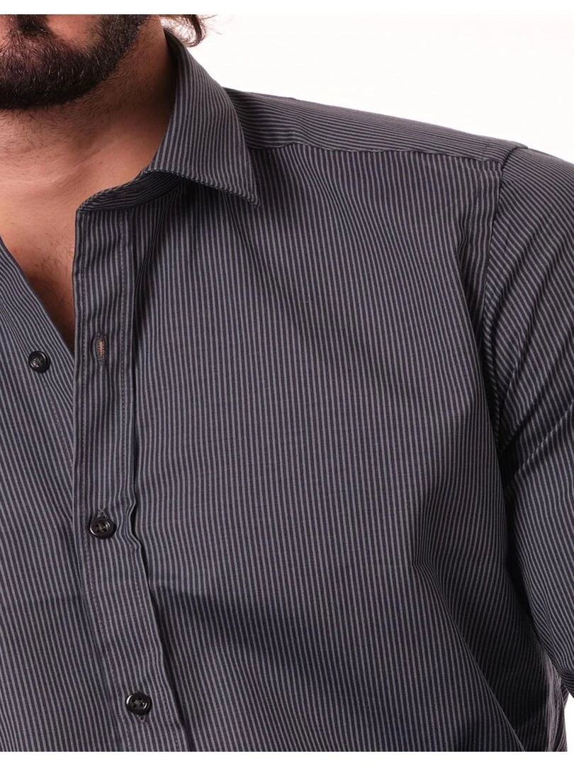 Chemise à rayures Kebello   Gris