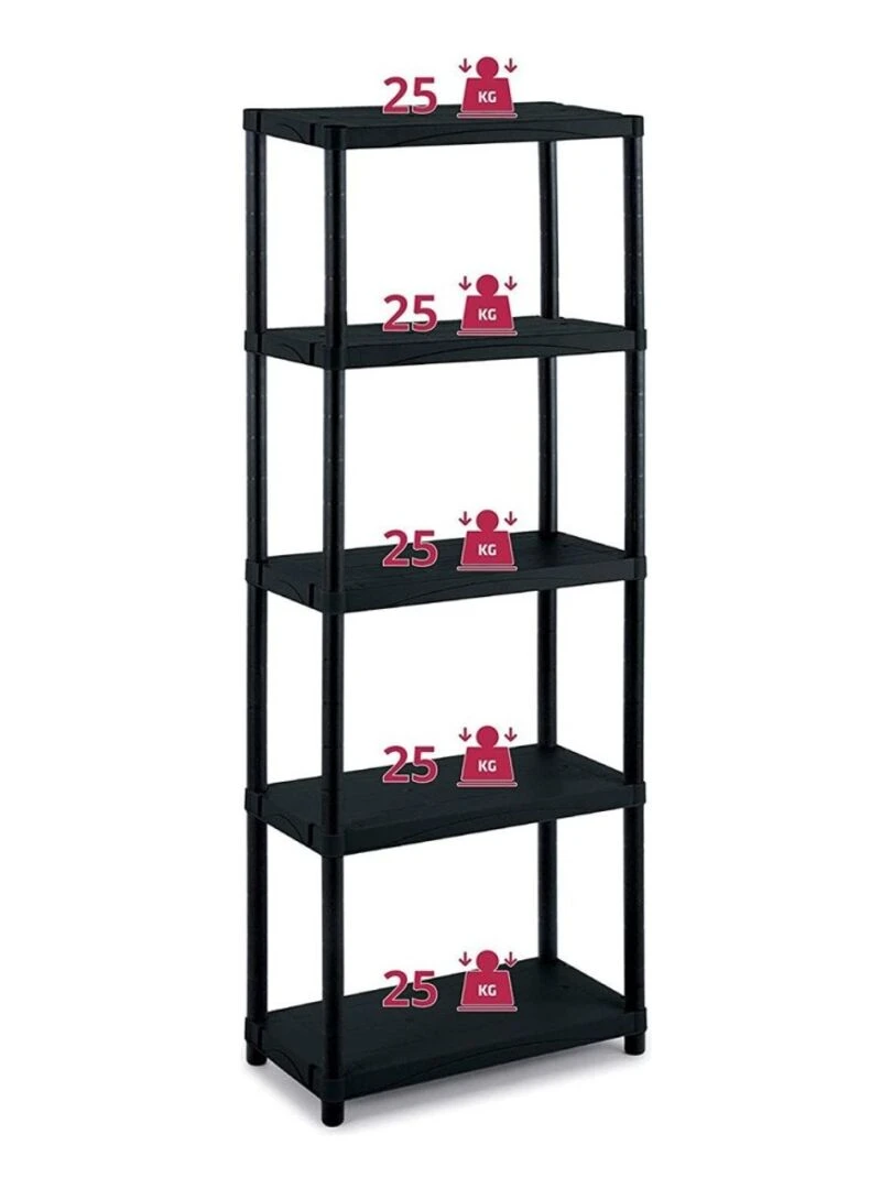Étagère modulaire 5 niveaux Terry Noir