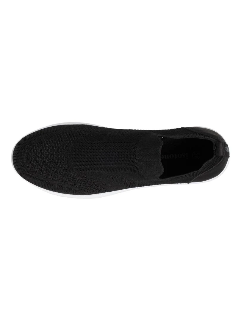 Baskets Confort Femme Slip on Noir Noir