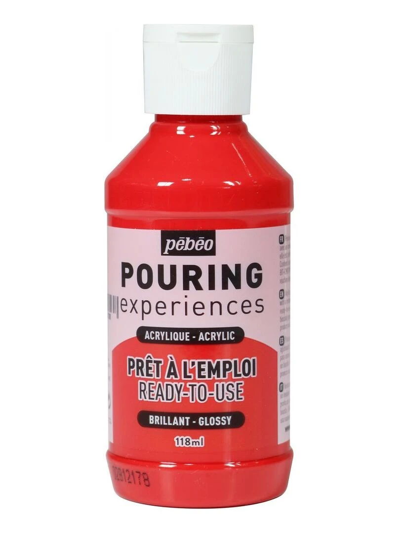 Peinture pouring acrylique brillante Rouge 118 ml N/A