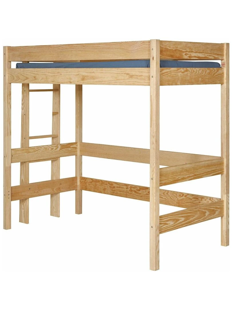 Pack lit mezzanine avec matelas Jamy AKITEN RETAIL Marron