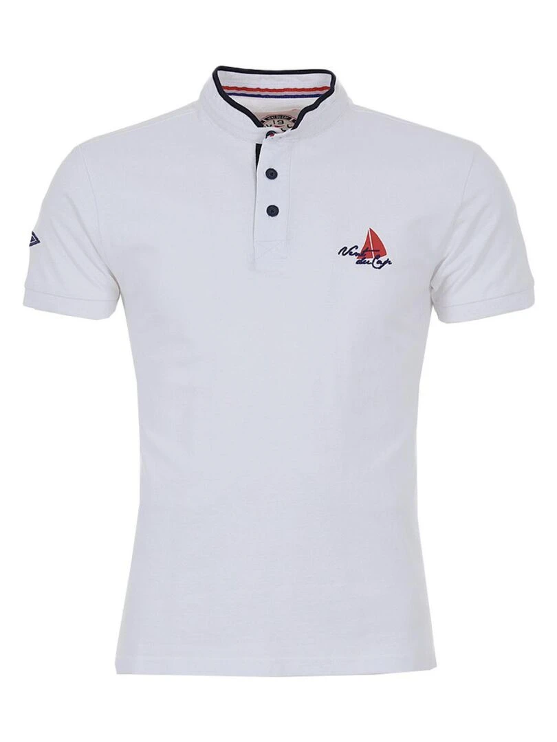 Polo manches courtes homme CARMAND VENT DU CAP Blanc