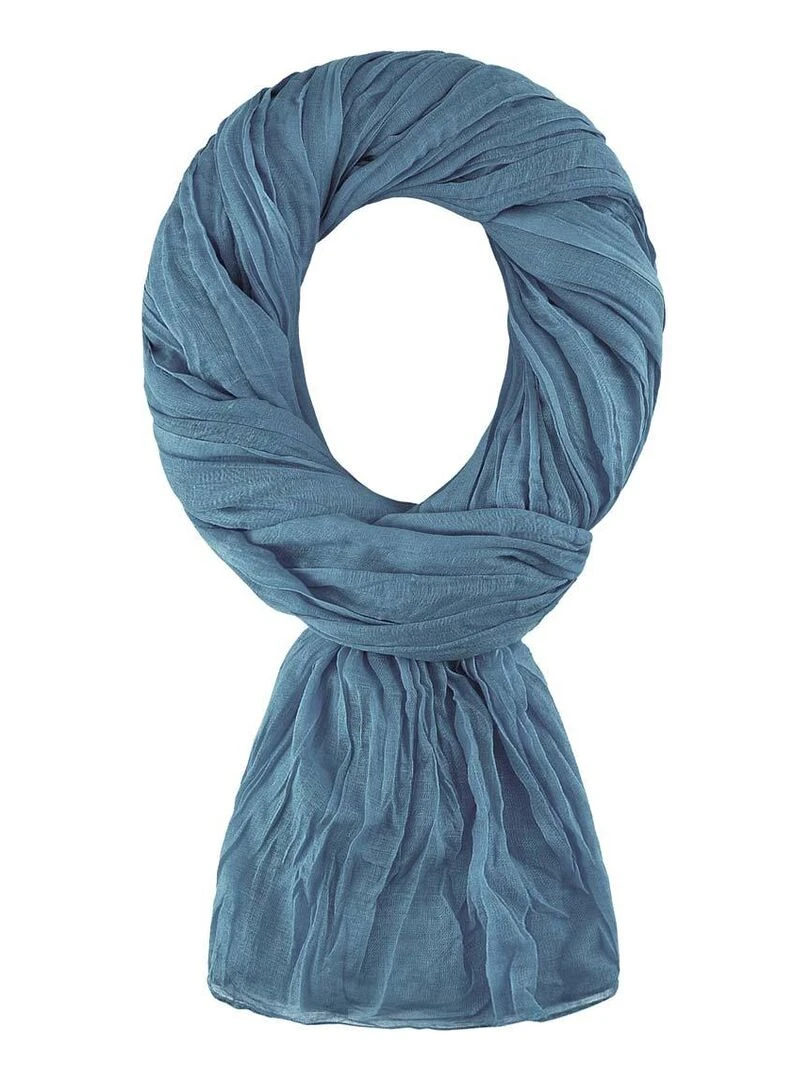 Chèche coton Uni Bleu ardoise