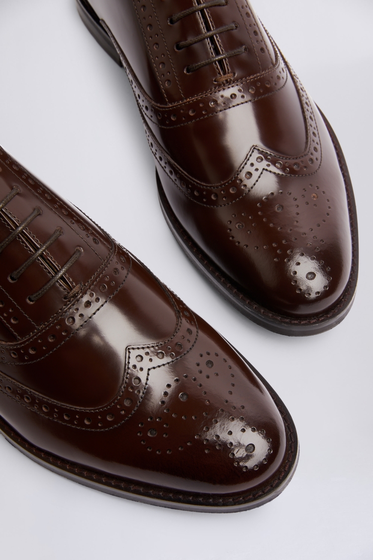 Oxford Brown Brogue Shoes   Buy Online at Moss