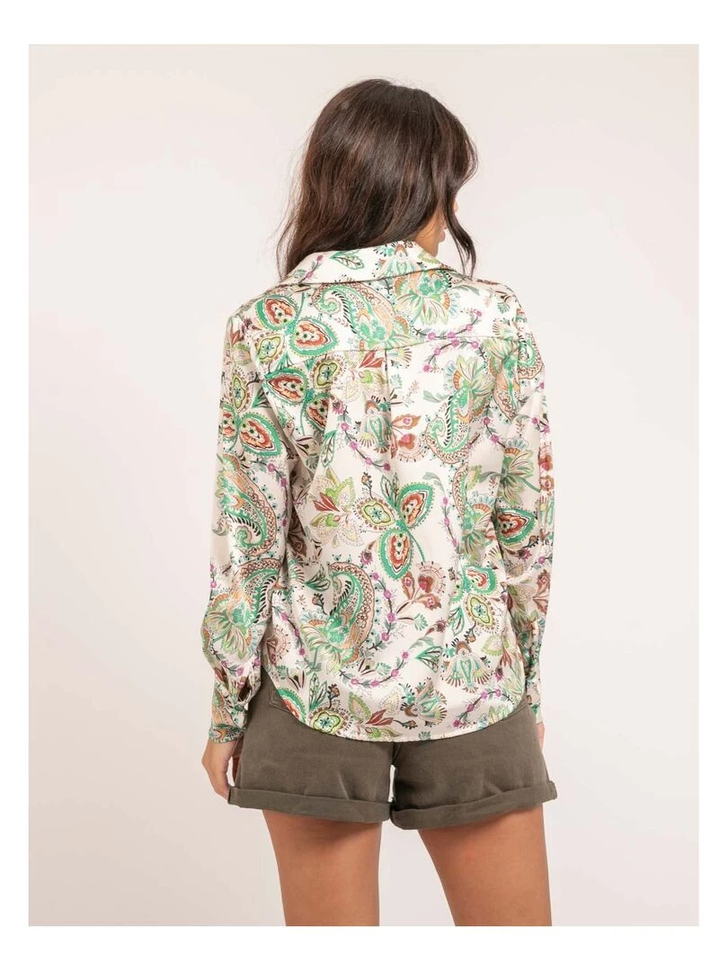 Chemise motifs OLIANE Vert