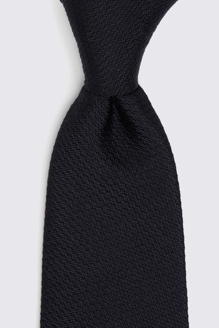 Black Silk Semi-Plain Tie Buy Online at Moss