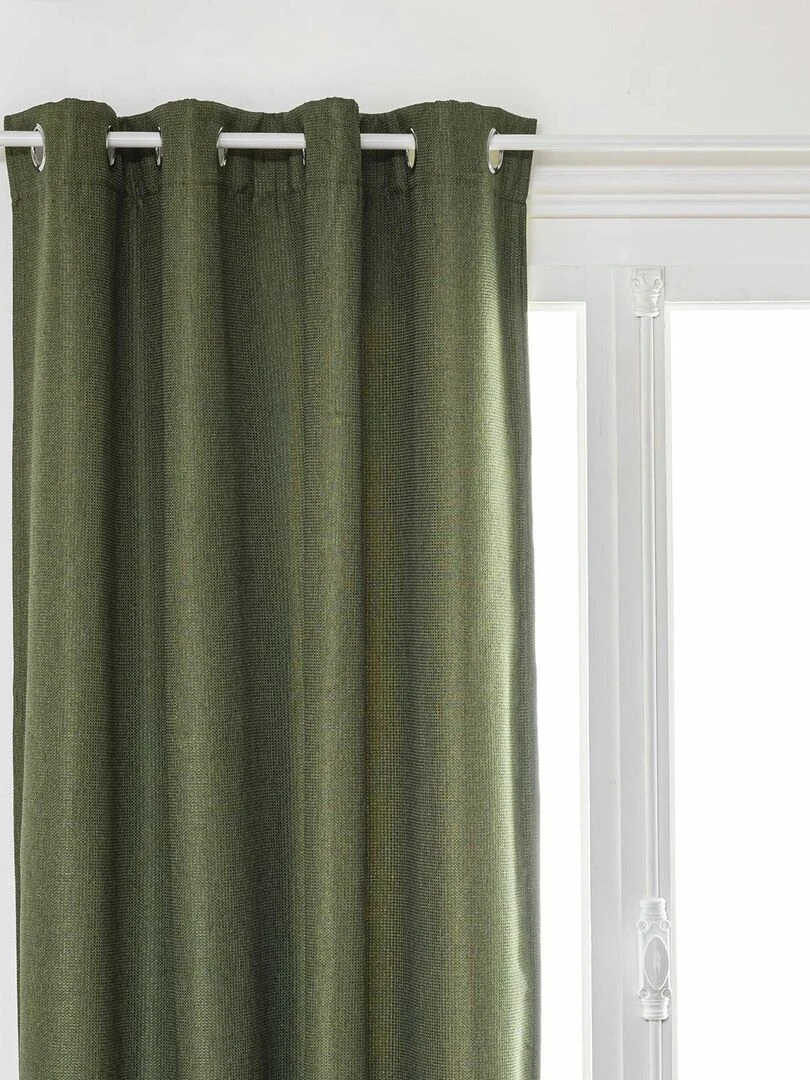Rideau occultant Effet maille Vert olive