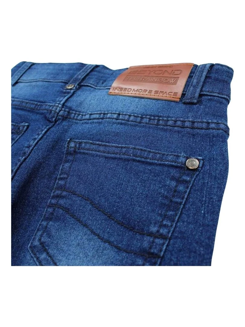 Nasa   Bermuda garçon imprimé logo en coton   Bleu