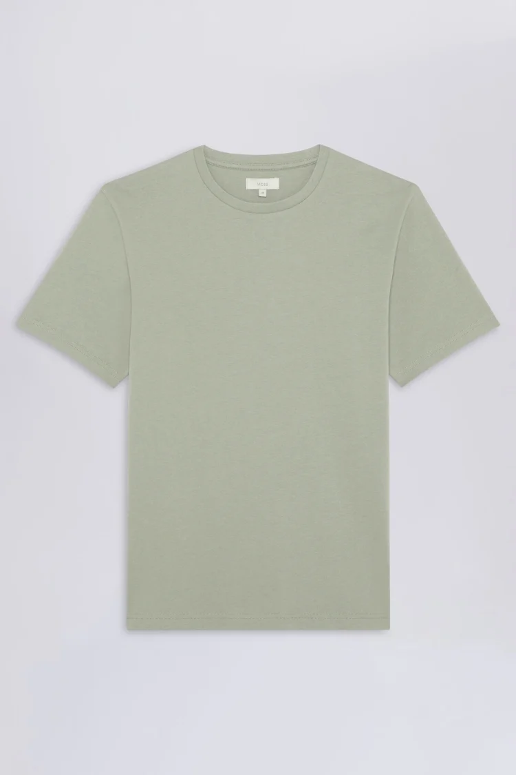 Sage Green Crew Neck T-Shirt   Buy Online at Moss