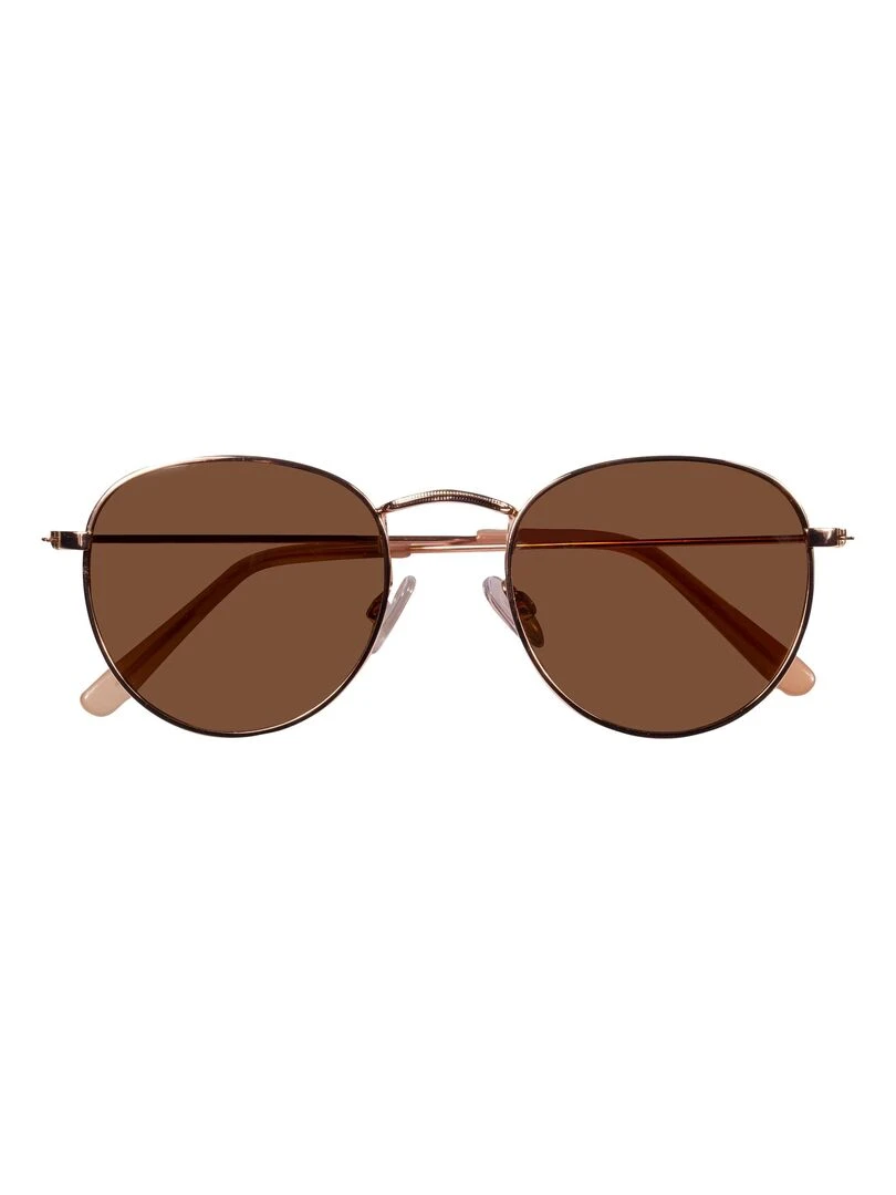 Lunettes de soleil Ovale Or rose Or rose
