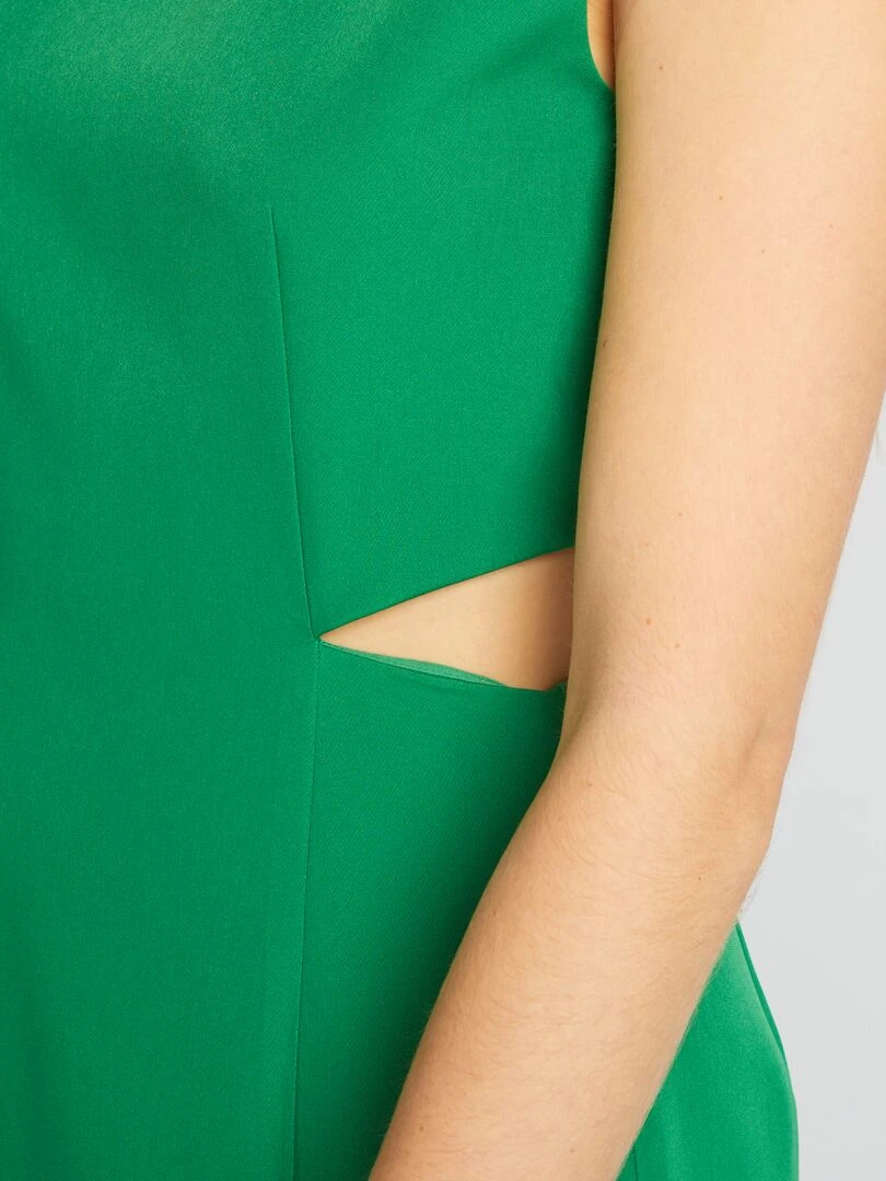 Robe longue à ouvertures   vert