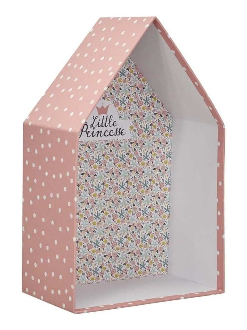 Lot de 3 boites gigognes Maison fille   Rose