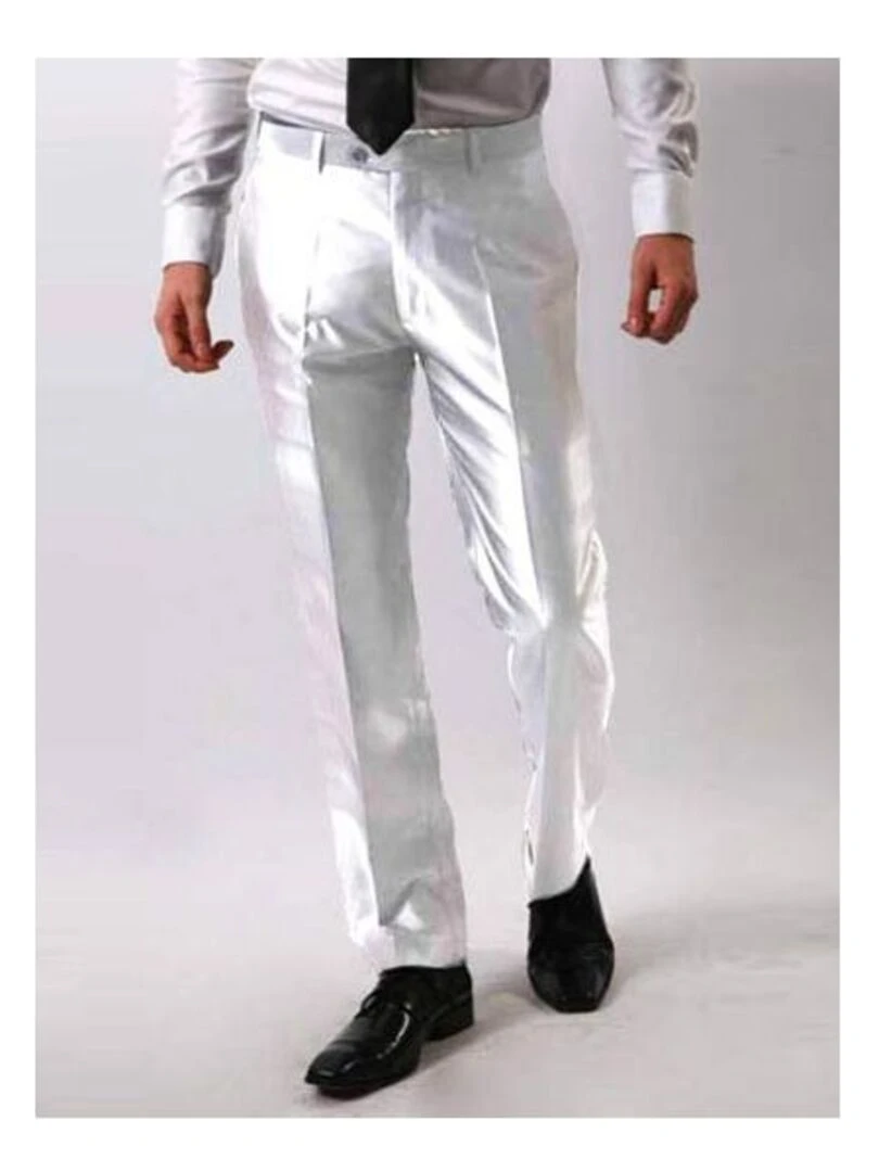 Pantalon Satin Blanc Kebello Blanc Blanc