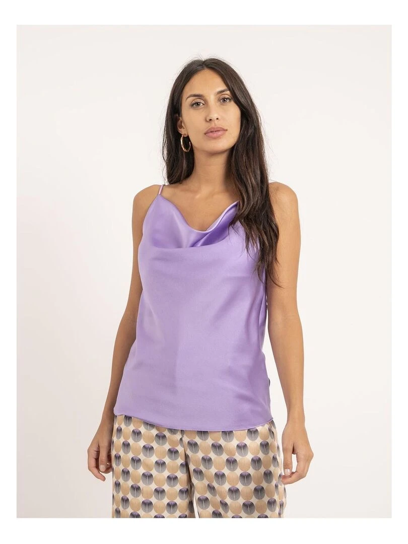 Caraco satin col bénitier FLAMELL Violet
