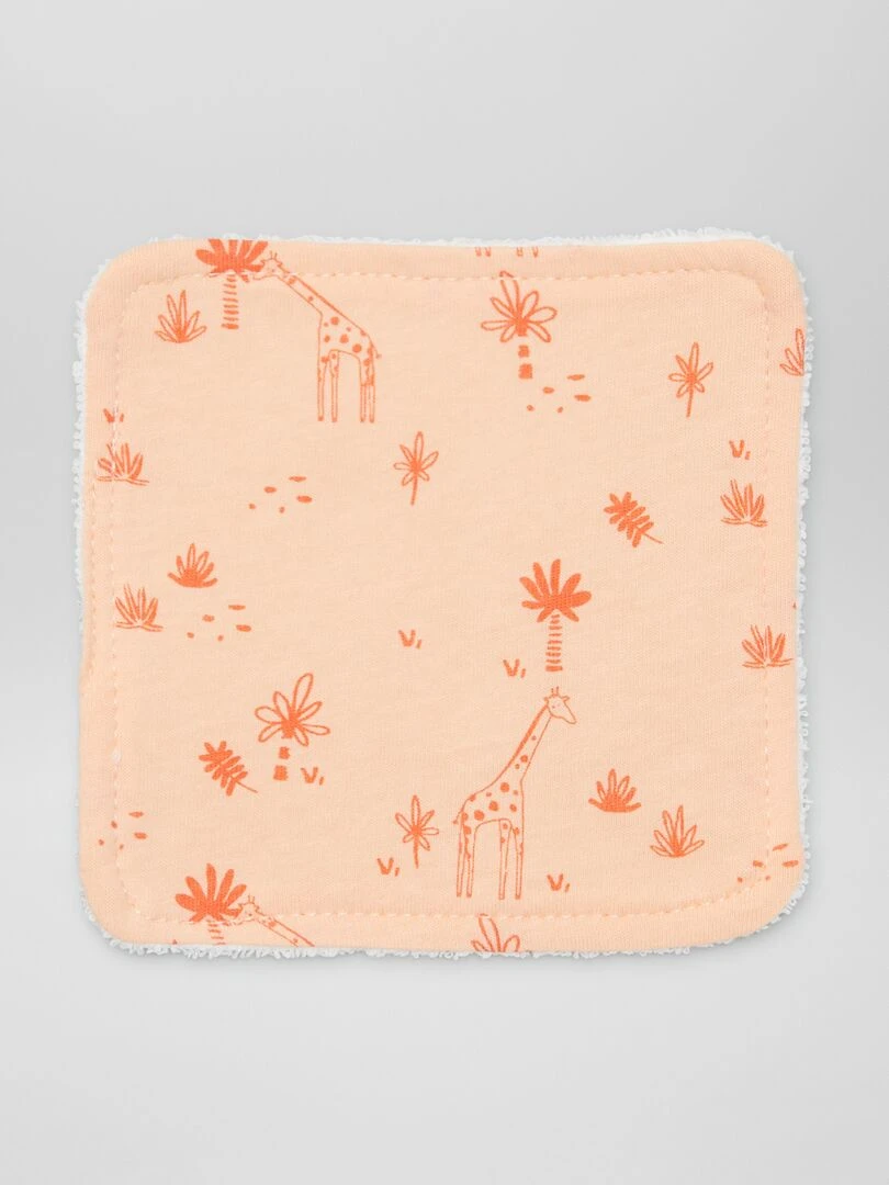 Lot de 6 lingettes en coton   Orange