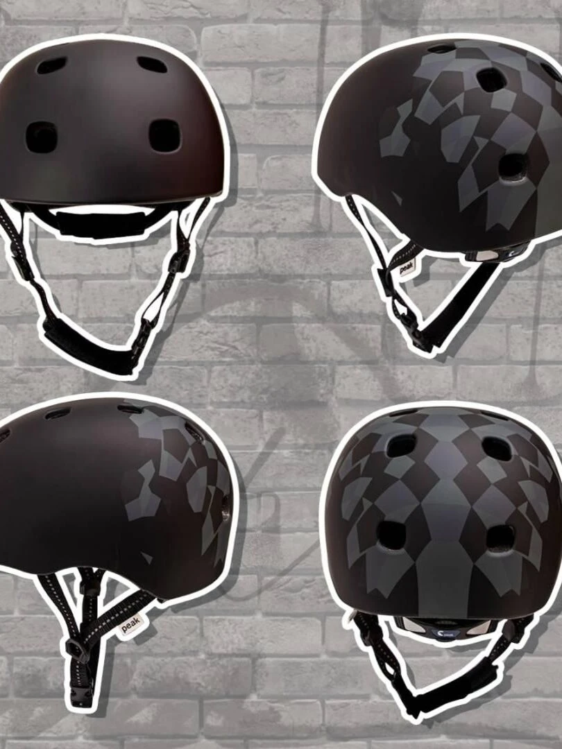 Casque de Vélo Skater pour Ados et Adultes  Carrés Noirs M/L  EN1078 Certifié   Noir Noir