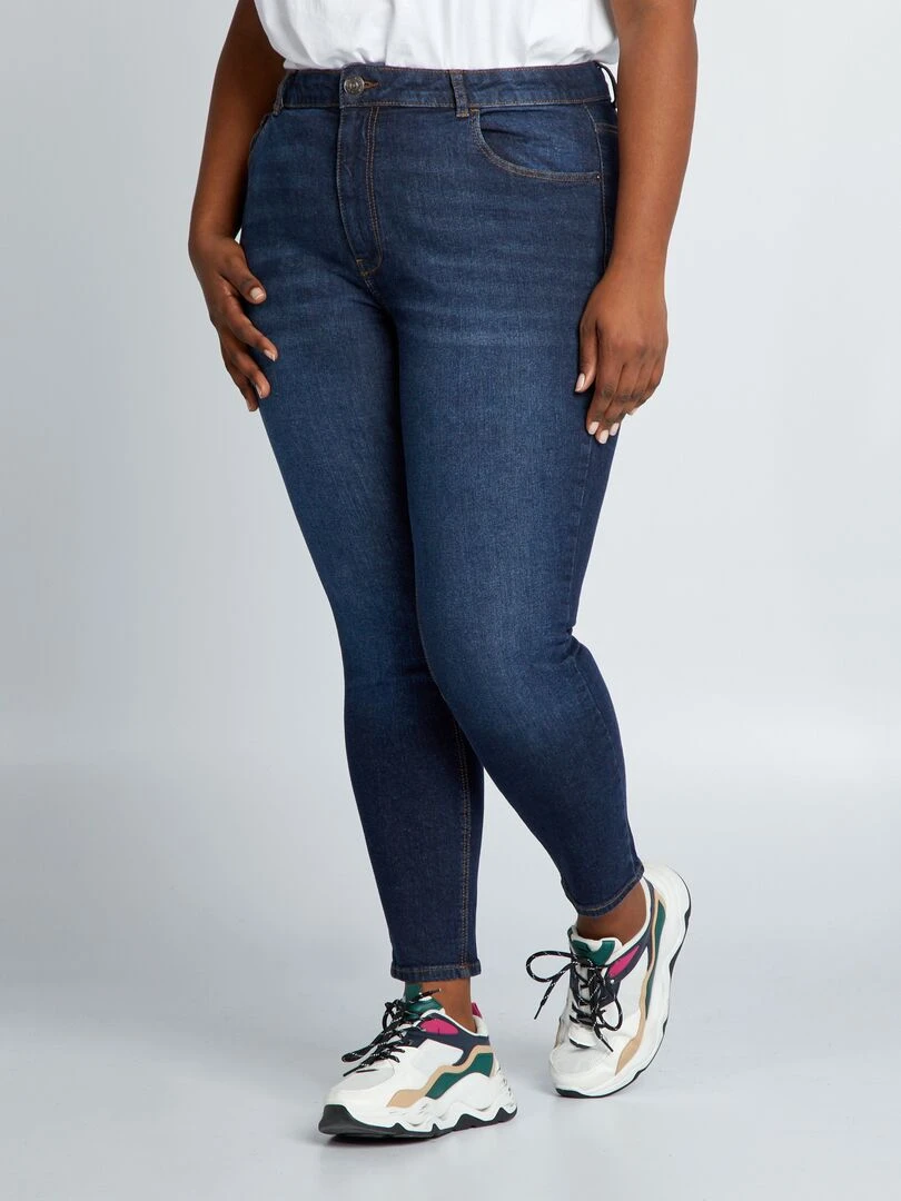 Jean slim taille haute L28 brut