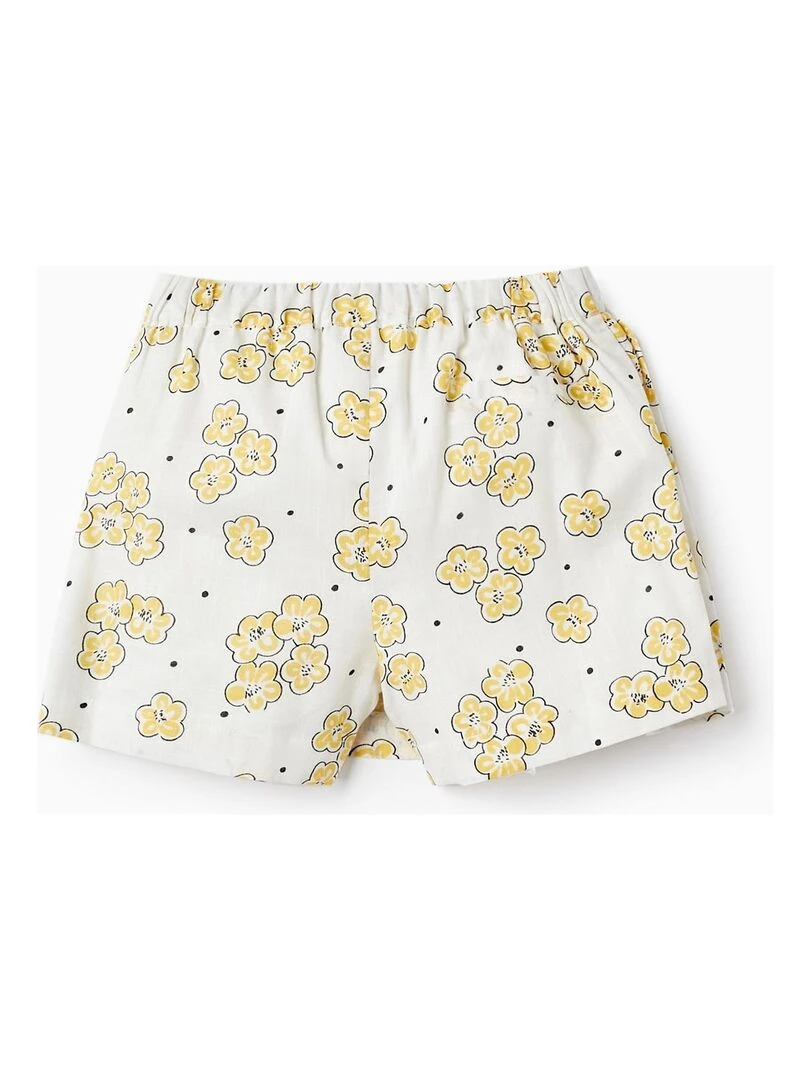 Jupe Culotte Florale En Coton Pour Fille MATISSE Beige clair