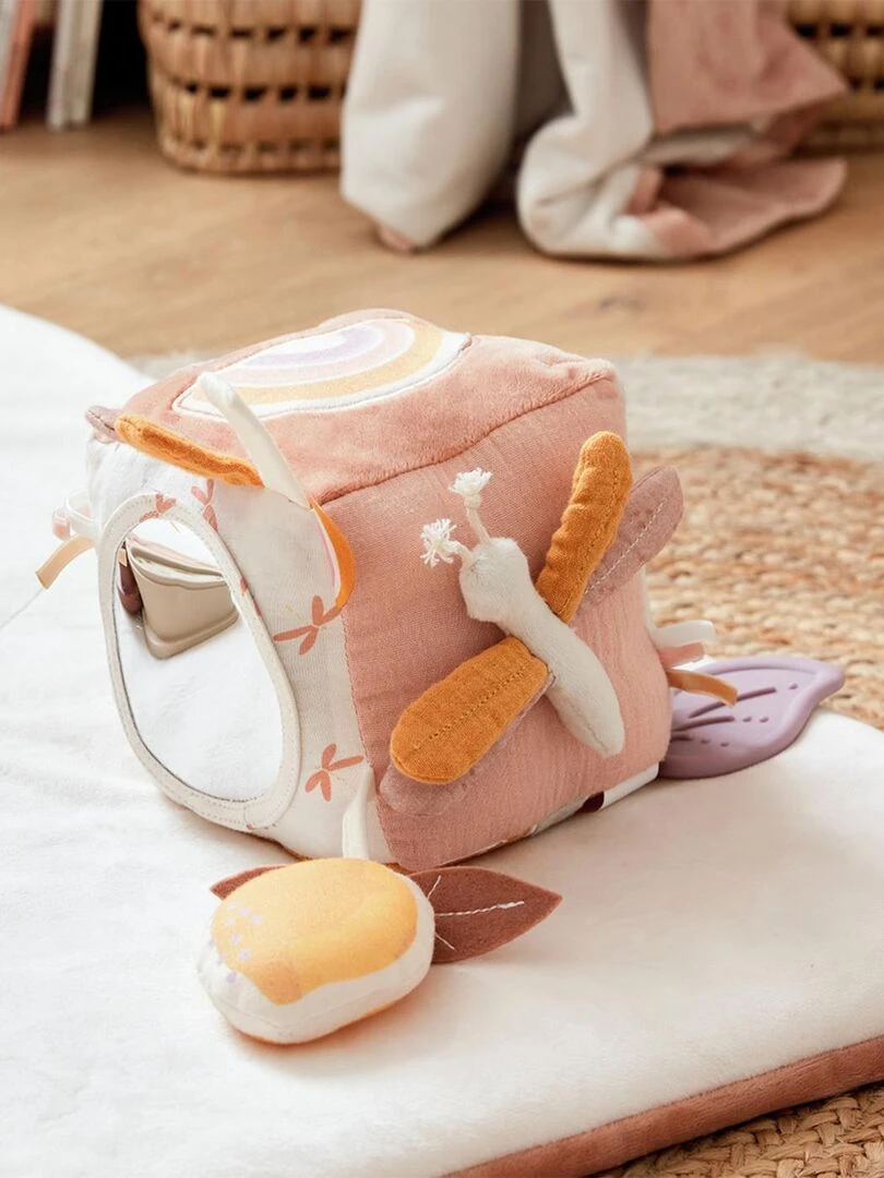 Cube d'activités Babou & Kendi en Veloudoux Noukie's Beige
