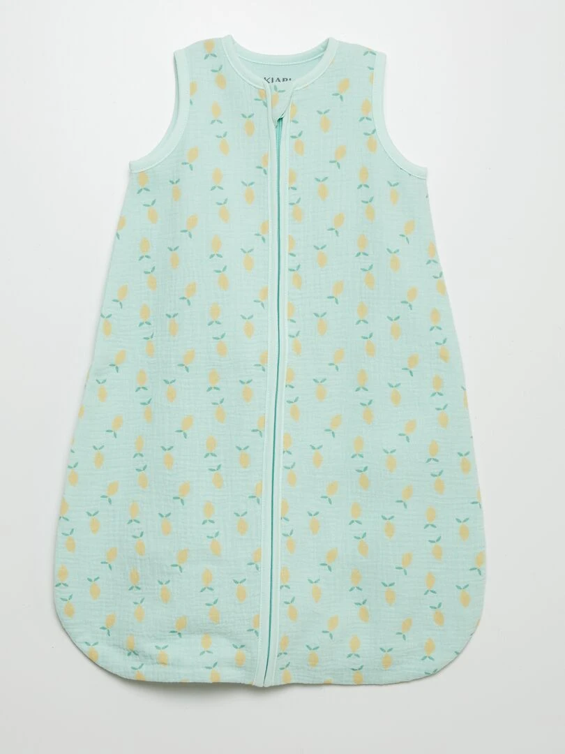 Gigoteuse TOG 1 en double gaze de coton Vert citron