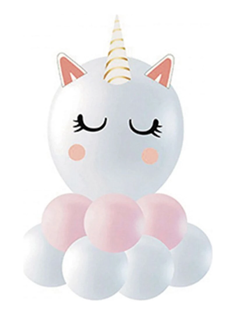 Ballon licorne centre de table 60 cm Multicolore
