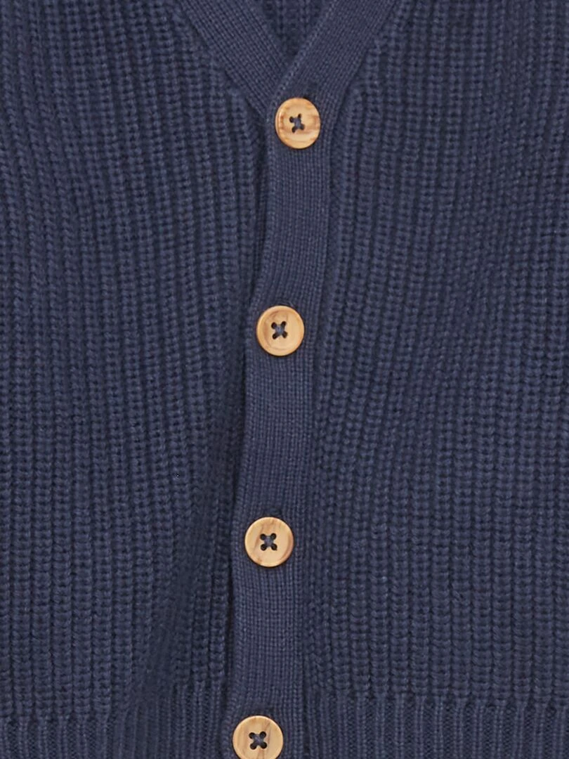 Gilet en maille perlée   bleu noir