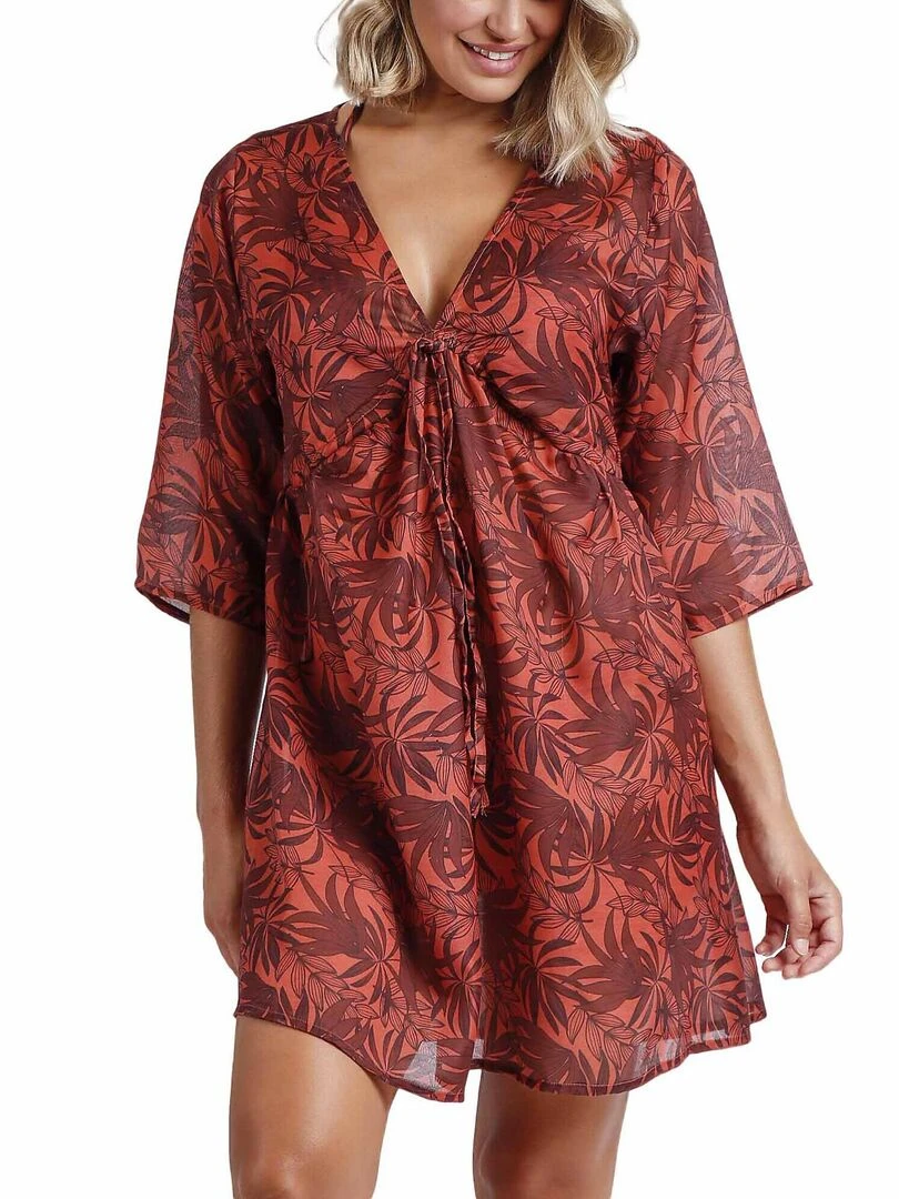 Robe de plage Sunset Palm Marron