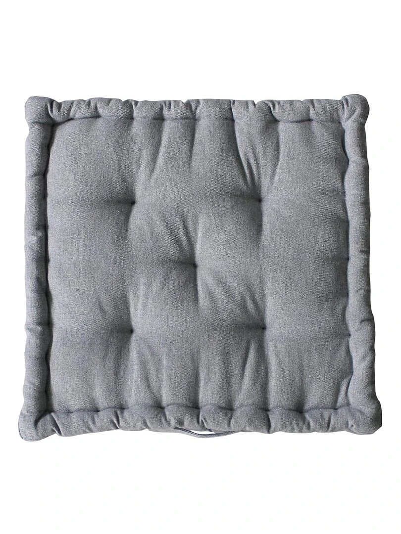 Coussin de sol en coton recyclé Gris clair