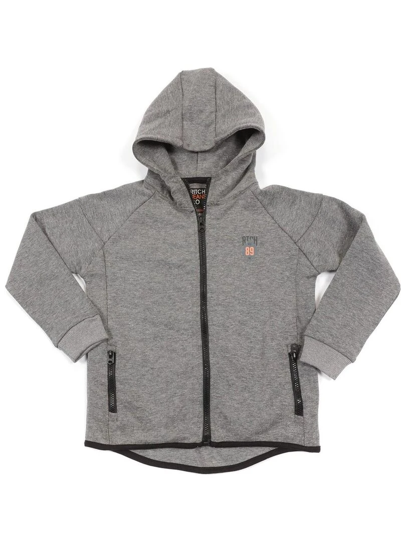 SWEAT ZIPPE CAPUCHE WIPACK BOY Gris