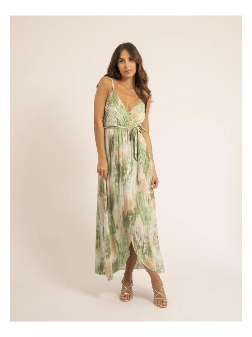 Robe longue motifs IGLORY Vert