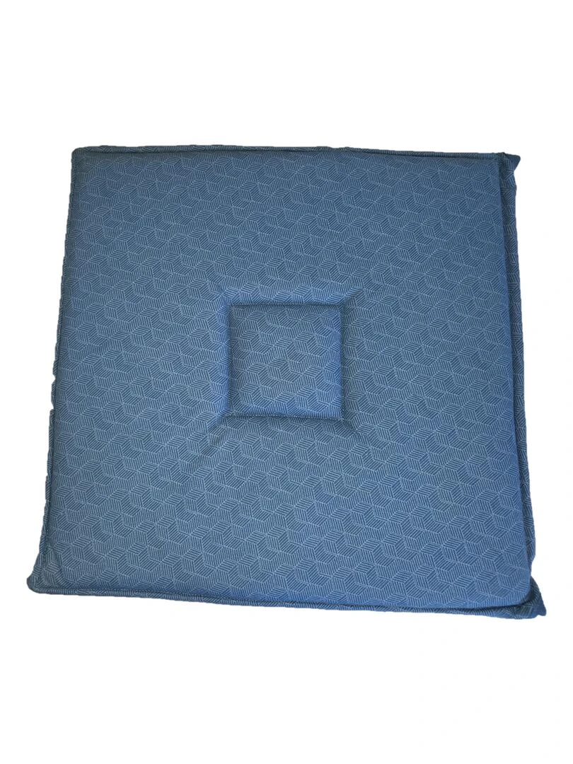 Galette de chaise Geo lift moderne Bleu
