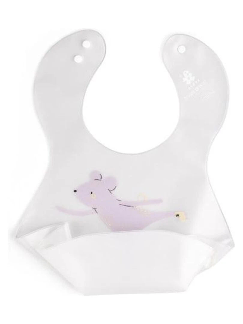 Bavoirs imprimés Teeny Toes (2pcs)   Sebra   Rose