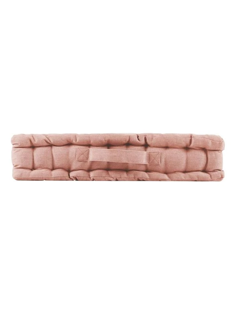 Coussin de sol 45x45 cm Panama rose poudré coton   Rose