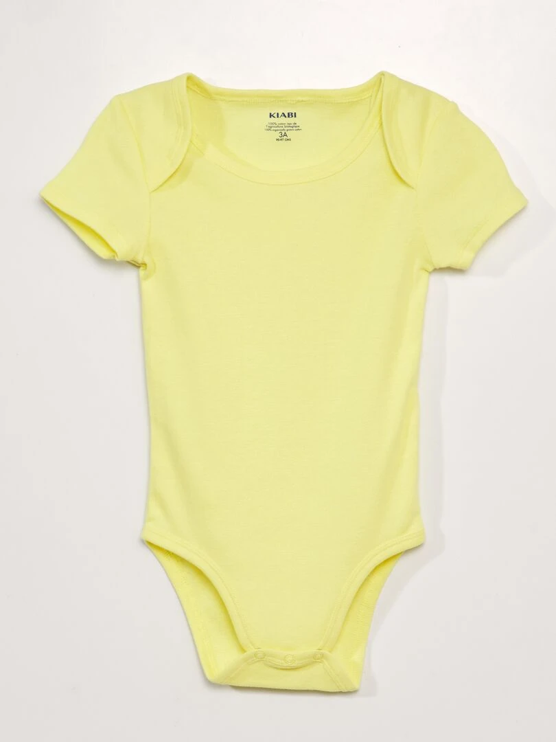 Lot de 3 bodies en coton   So Easy   Jaune