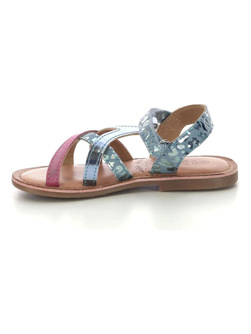 Sandales Cuir Canissa   Bleu