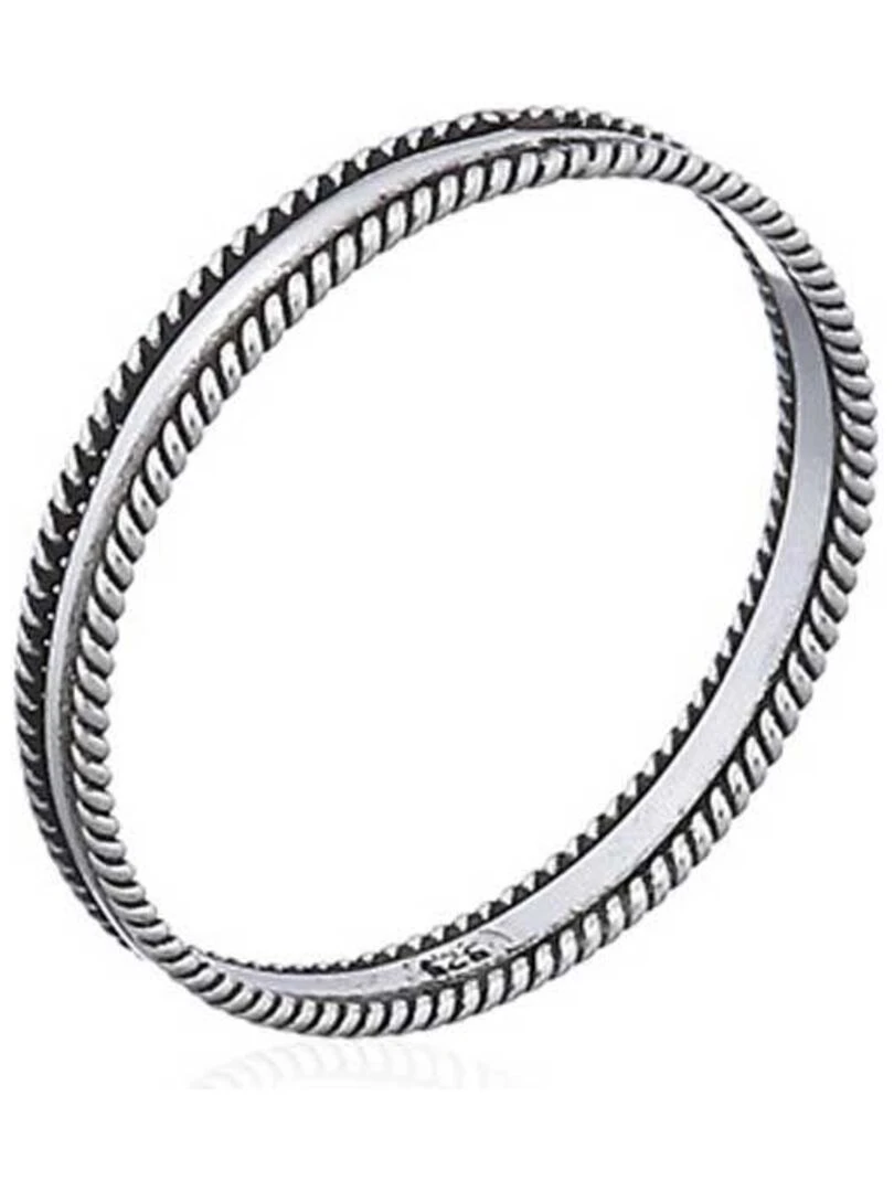 Bague  anneau ciselé  Bijoucolor   Argent