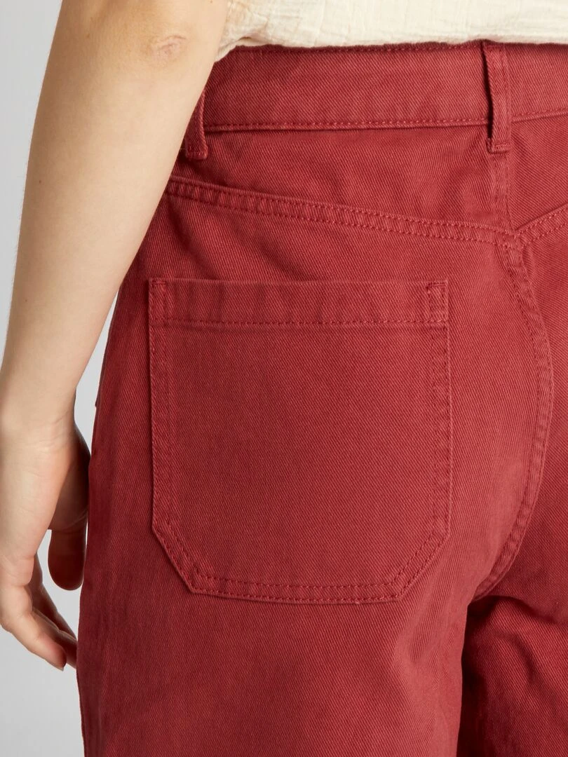 Jean large à taille haute   L32   Brique