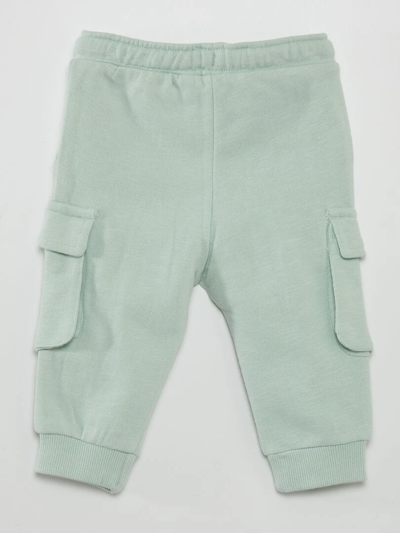 Pantalon en molleton avec poches sur les côtés Vert d'eau