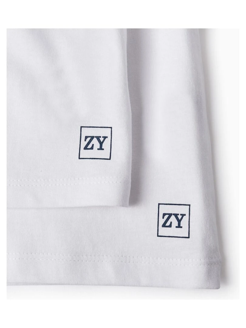 Pack 2 T shirts à manches longues pour bébé garçon manches longues MAXI NATURE   Blanc