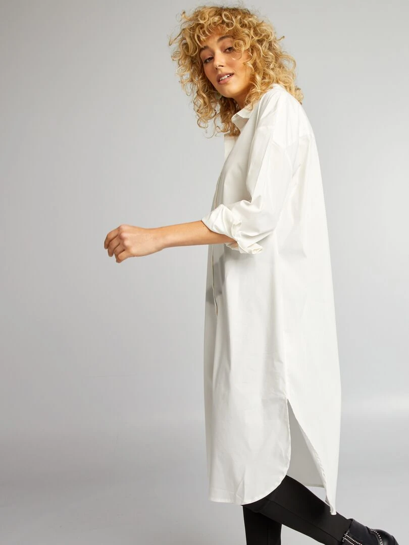 Chemise longue   Blanc