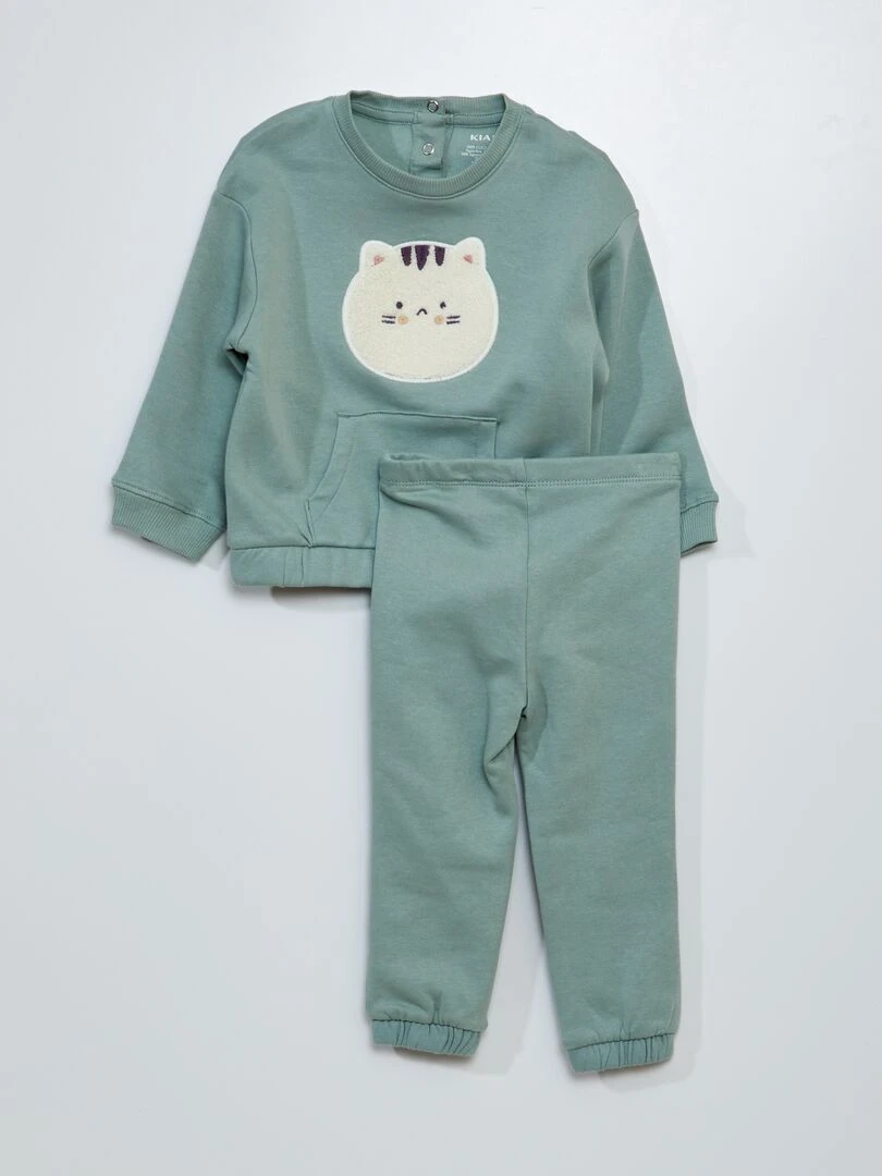 Ensemble sweat + pantalon 2 pièces Vert