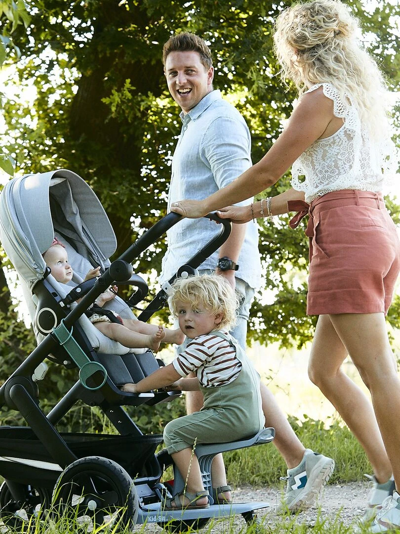 Planche à roulettes pour poussette Kid Sit Stone noir   Gris